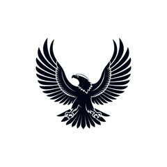 eagle,american eagle silhouette logo vector line art logo design