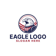 eagle,american eagle silhouette logo vector line art logo design