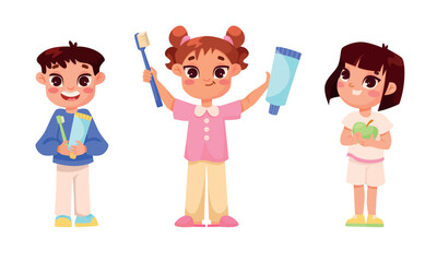 Fototapeta premium Essential Dental Hygiene Practices for Ensuring Healthy and Happy Children and Kids