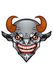 Illustration of a devil's head