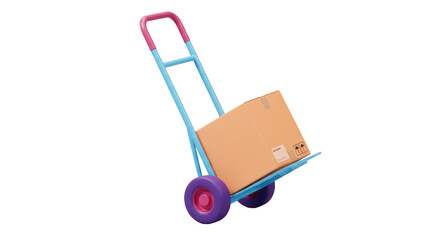 Isolated Hand Truck Box
