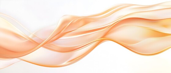 A long orange wave with a white background