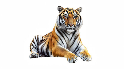 Fototapeta premium a portrait of a tiger on a transparent background, PNG image, PNG file, Generative art.
