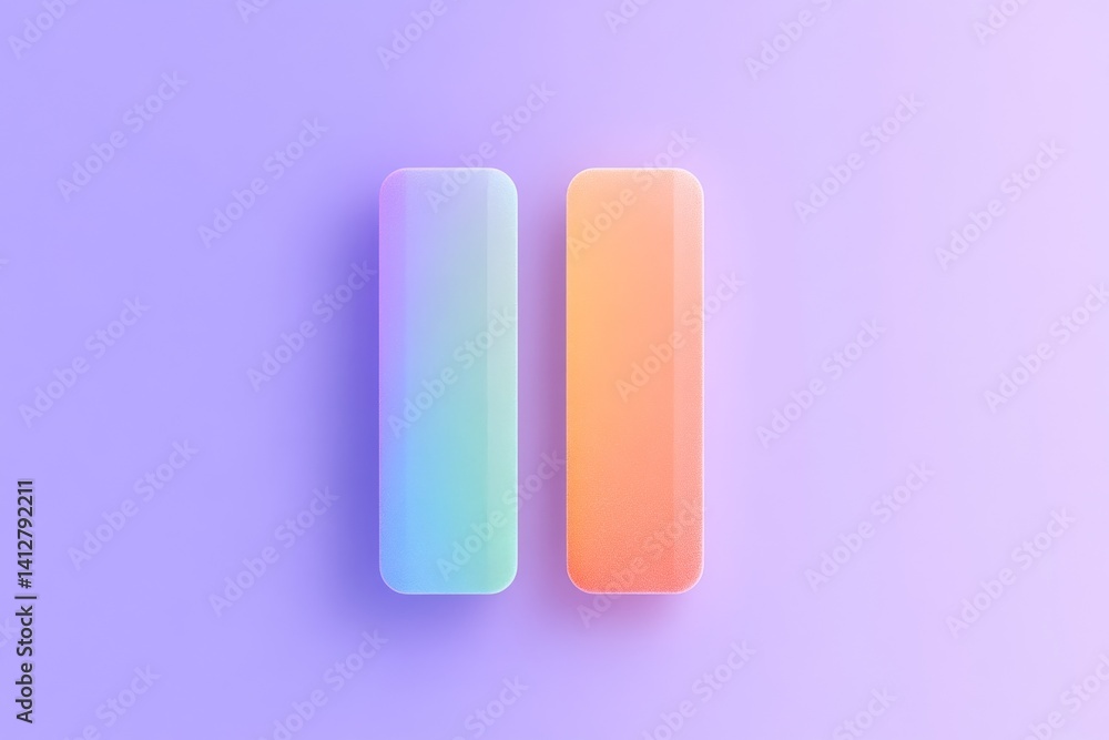 Poster vibrant flat ui menu toggle icon design for modern interface