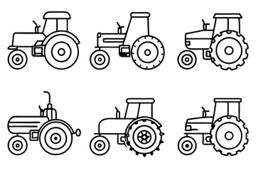 Farmers Operating Tractors Graphics