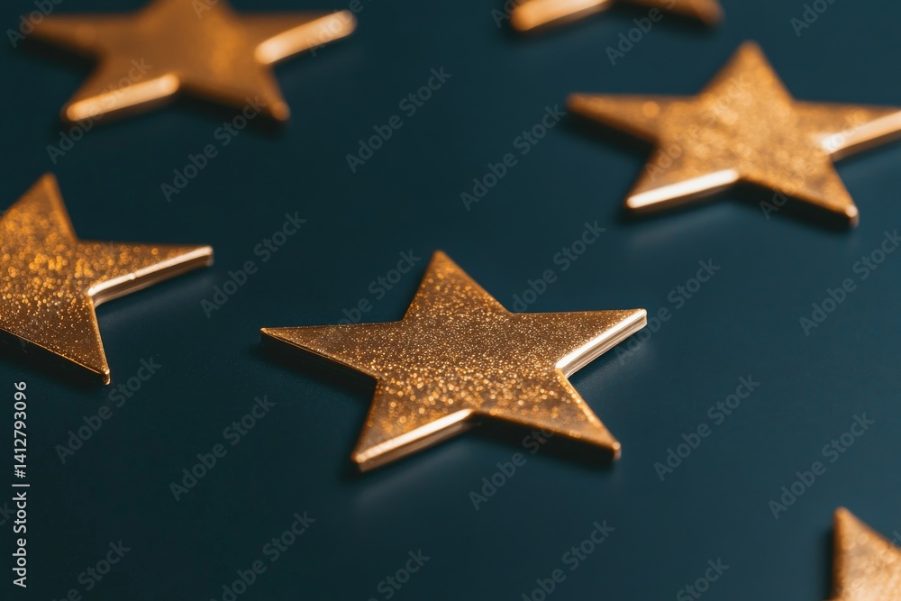 Poster elegant flat star rating system design for user interface enhancement