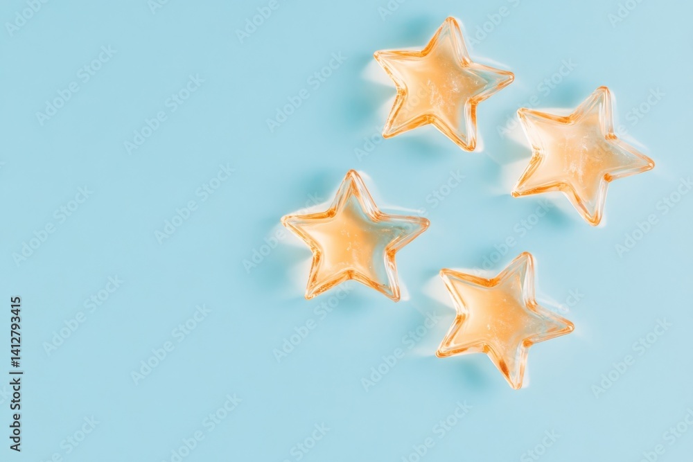 Poster modern flat ui star rating system for user interface design projects
