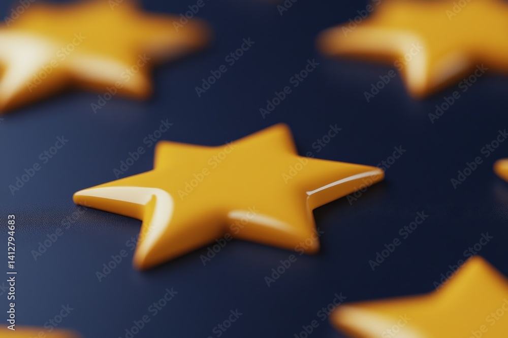 Poster flat star rating system design for user interface