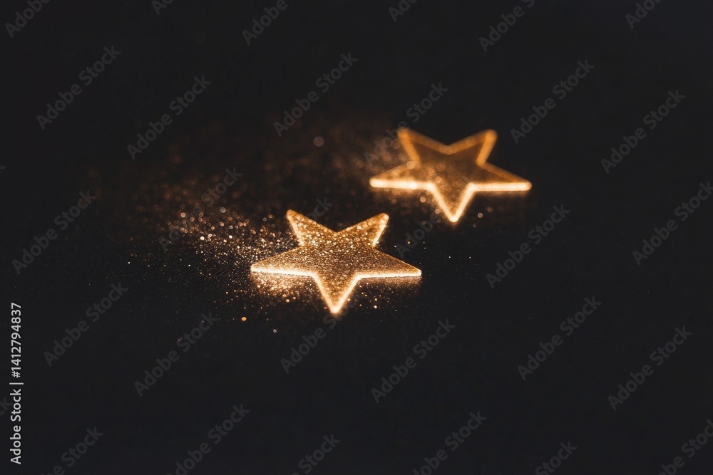Poster minimalistic flat ui star rating system design for digital interfaces