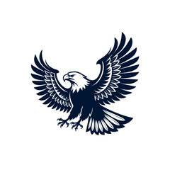 eagle,american eagle silhouette logo vector line art logo design