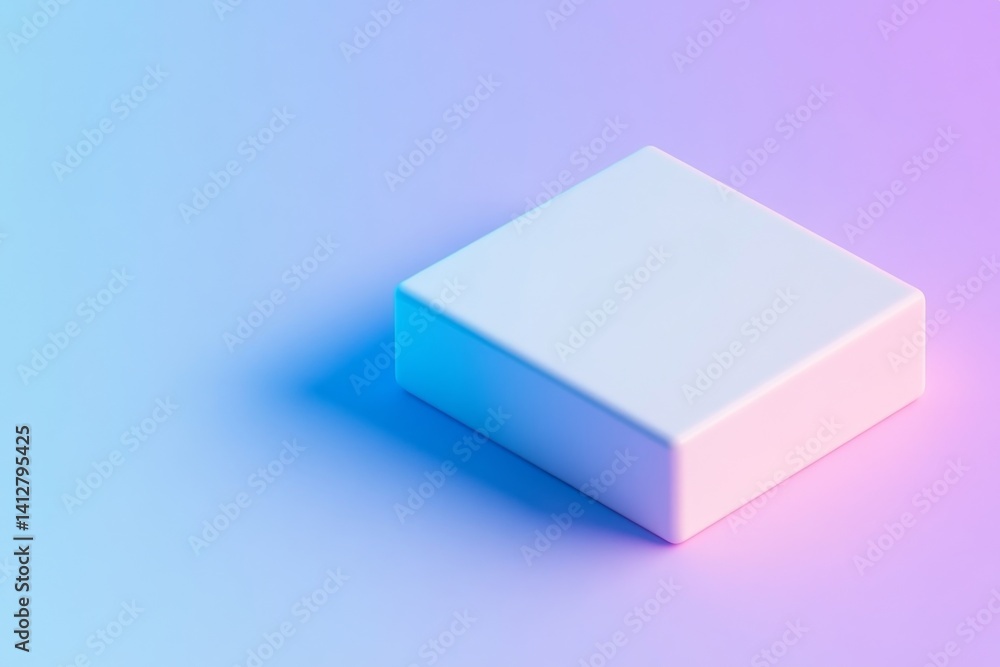 Aufkleber modern flat ui design with vibrant gradient background and minimalist geometric shape