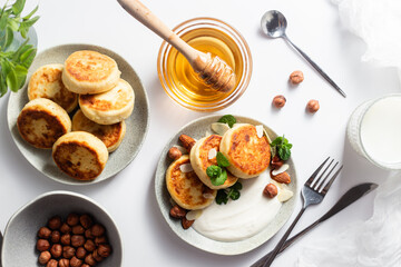  Syrniki . Cottage Cheese Pancakes