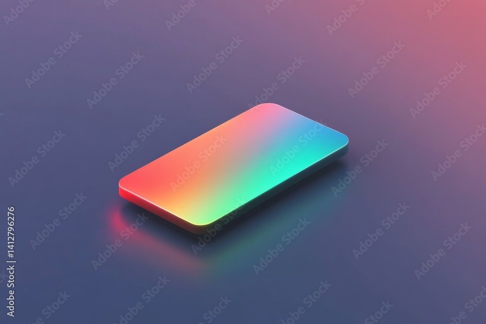 Poster vibrant colorful toggle switch on minimal background for modern ui design