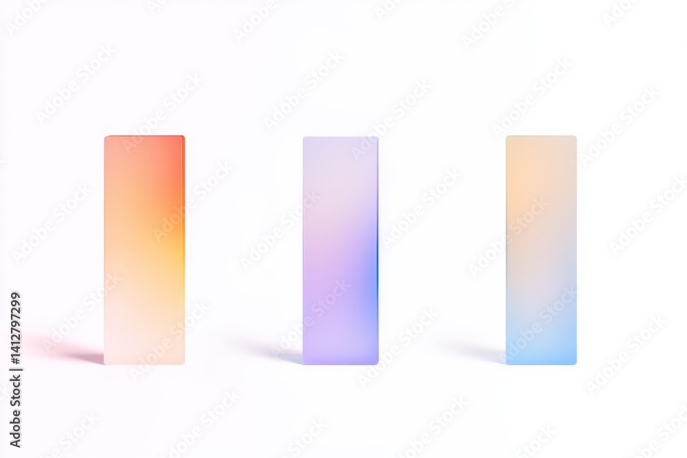 Poster minimalist gradient ui designs with vertical progress bars for modern applications