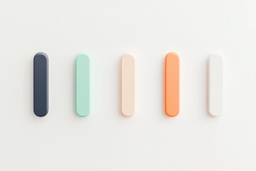 Obraz premium Minimalist flat ui design with colorful progress bars for modern web applications