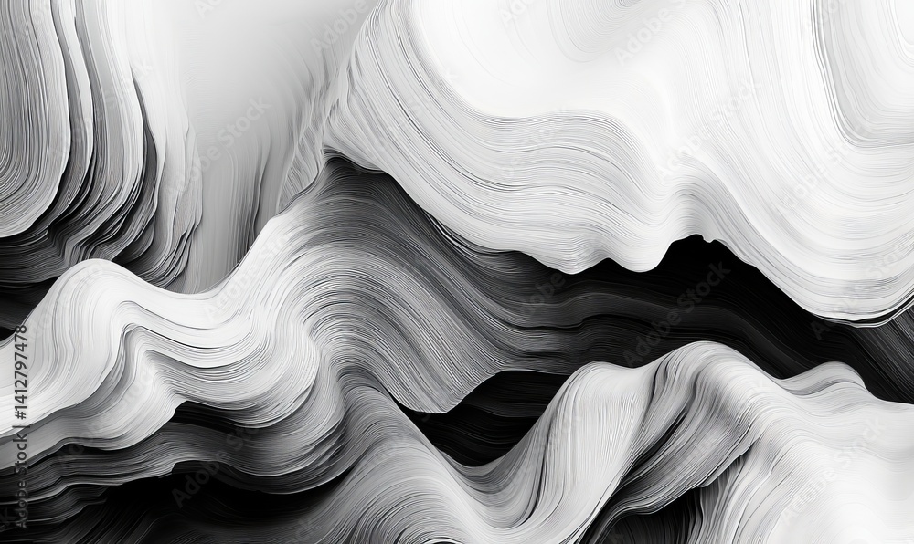 Poster the design consists of an intricate geometric pattern with an abstract black and white maze