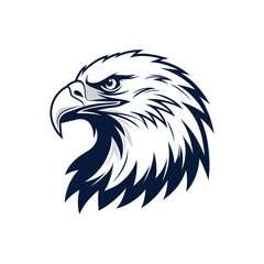 eagle,american eagle silhouette logo vector line art logo design