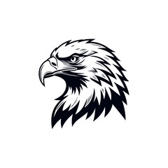 eagle,american eagle silhouette logo vector line art logo design