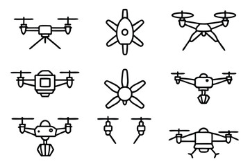 Drone in Farming Field Vector Design