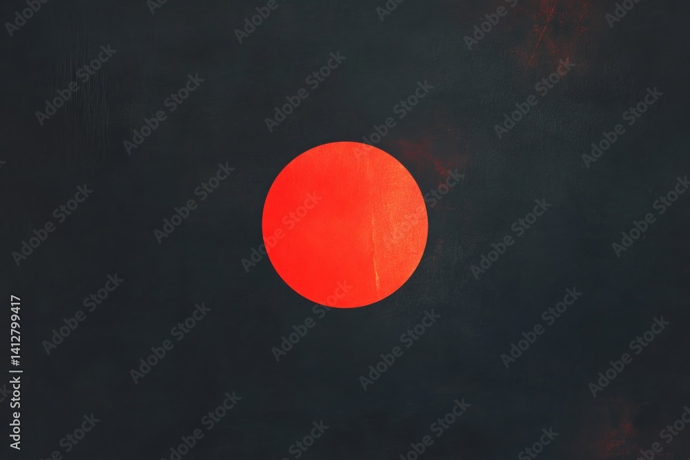 Poster minimalistic flat ui design concept with red notification badge for digital interfaces
