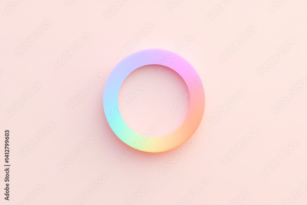 Poster colorful gradient circle on minimalist background for modern ui design