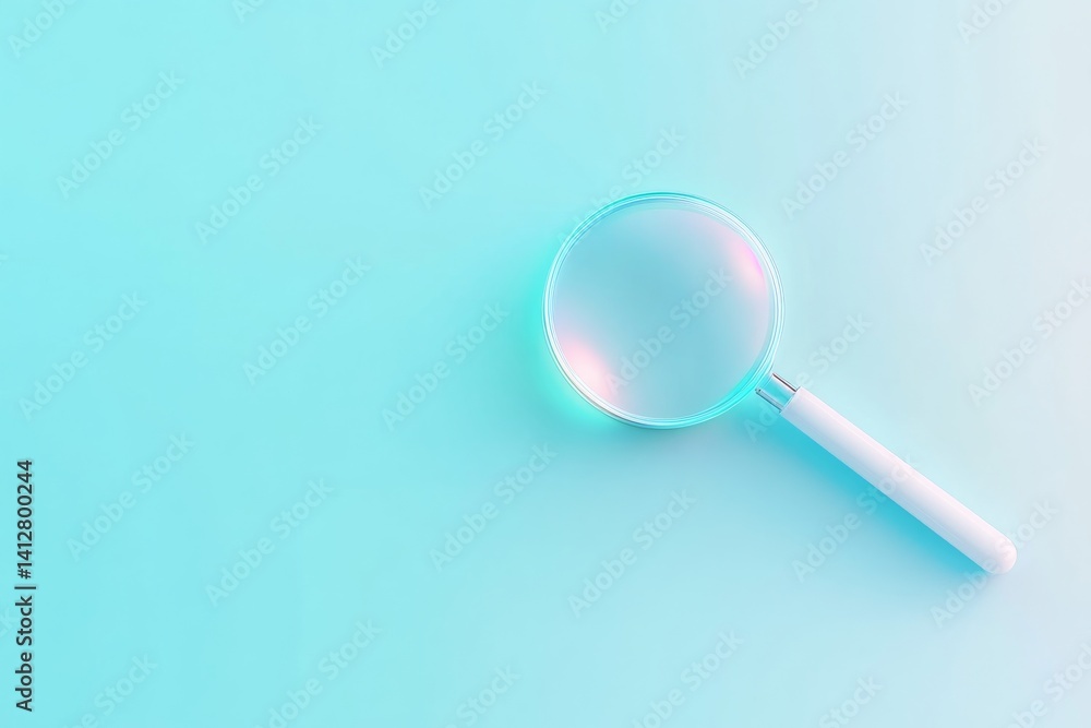 Poster minimalist flat ui design with vibrant search bar for web interface