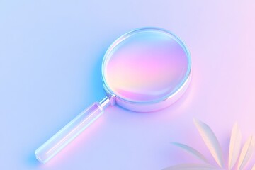 Vibrant flat ui search bar design with pastel magnifying glass