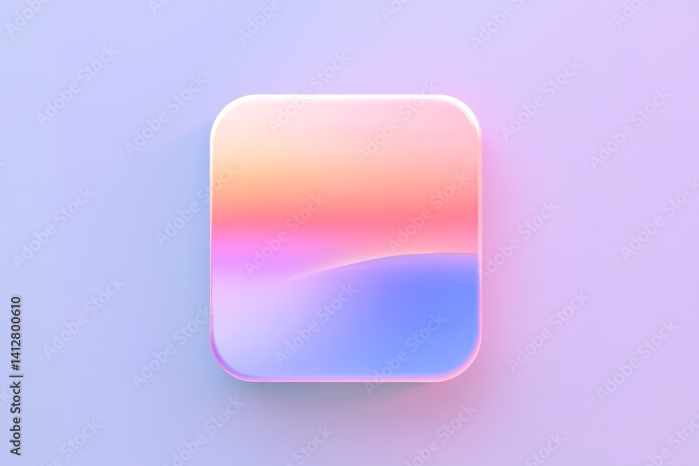 Poster vibrant gradient ui design icon with pastel shades for settings interface