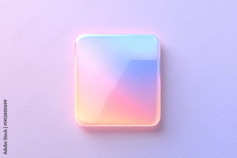 Poster vibrant flat ui settings icon with glossy gradient design for digital interface projects