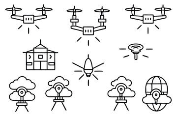 Smart Agriculture Drone Vectors