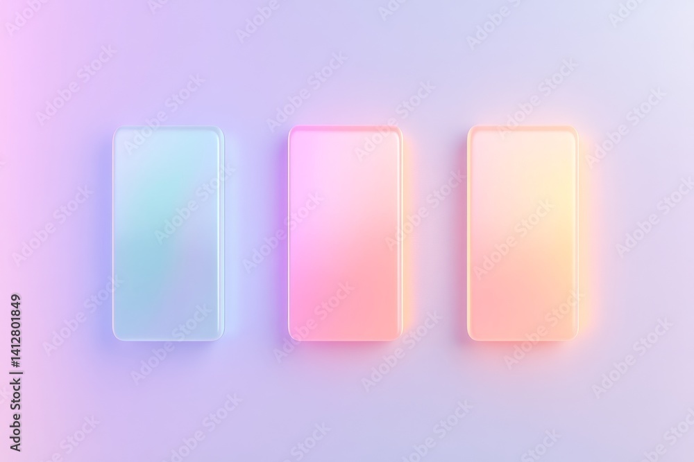 Poster modern flat ui toggle switch design with vibrant colors for digital interfaces