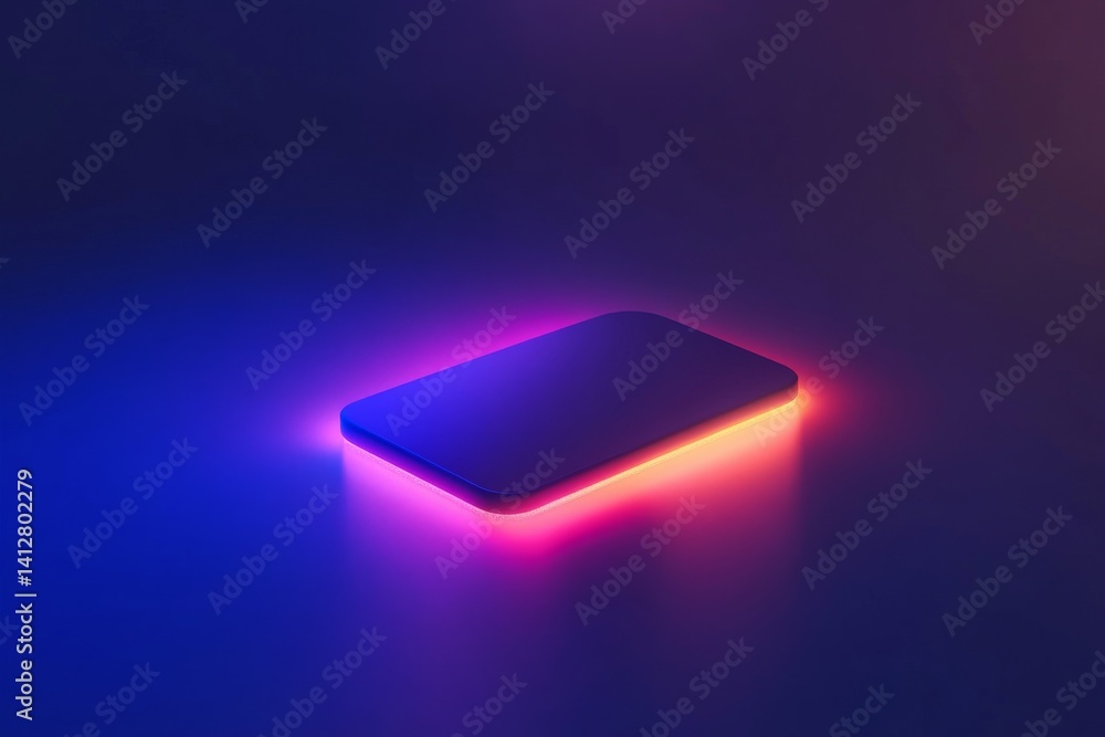 Aufkleber vibrant neon login button design for modern user interface