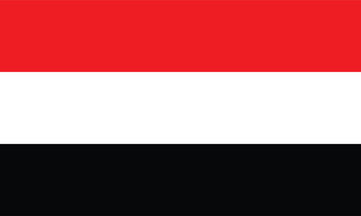 Illustration of the Yemen Flag. Flag of Yemen Detailed National Symbol of Patriotism and Freedom.