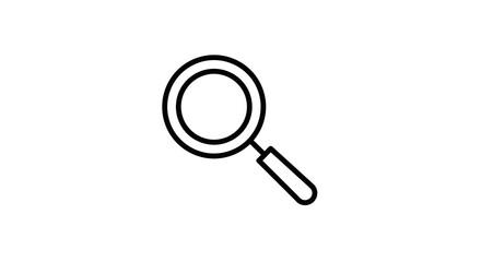 Magnifying Glass Simple Line Icon for Search and Discovery