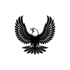 eagle,american eagle silhouette logo vector line art logo design