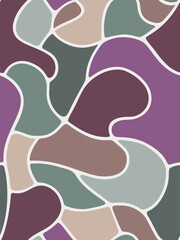 Organic Flow Pattern in Soft Purple and Green Tones