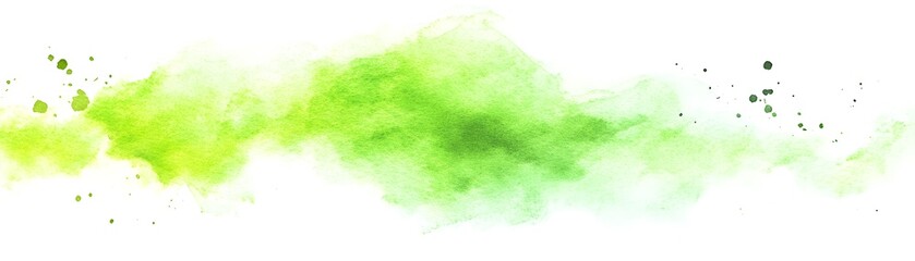 A vibrant abstract watercolor painting in shades of green.