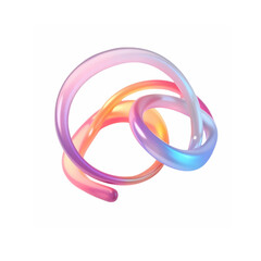 Naklejka premium abstract colorful rings isolated on white background 