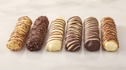 Assorted Chocolate Covered Cream Filled Biscuits Cookies