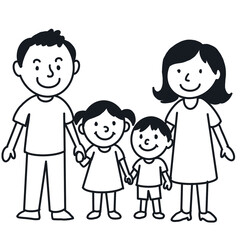 happy family vector illustration