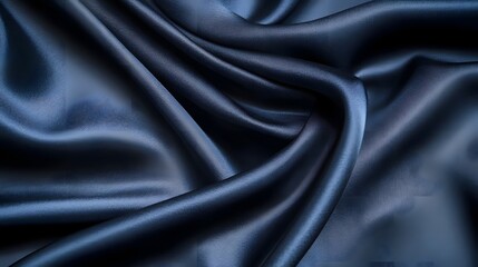 Obraz premium Elegant Drapes of Lustrous Dark Velvet Fabric in Soft Lighting