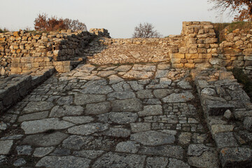 Ancient ruins in Troy, also spelled Troia, made famous in Homer’s Iliad, which tells the epic...