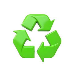 Obraz premium 3d recycle symbol illustration vector icons isolated on white background