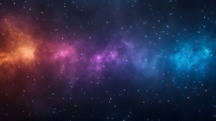 Naklejka premium Captivating Cosmic Tapestry:Faint Star Clusters and Nebula Hues in Deep Space