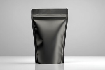 Black matte food packaging pouch.