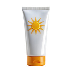 Sunscreen isolated on white background