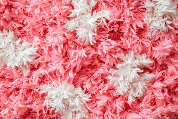 Pink and white fluffy flower pattern