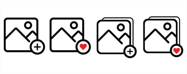 Picture icon vector. photo gallery sign and symbol. image icon. gallery Icon.