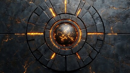 Futuristic ai marble core energy device high resolution photo