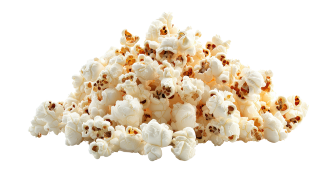 A delicious pile of fluffy popcorn ready for snacking at movie nights and gatherings with friends and family